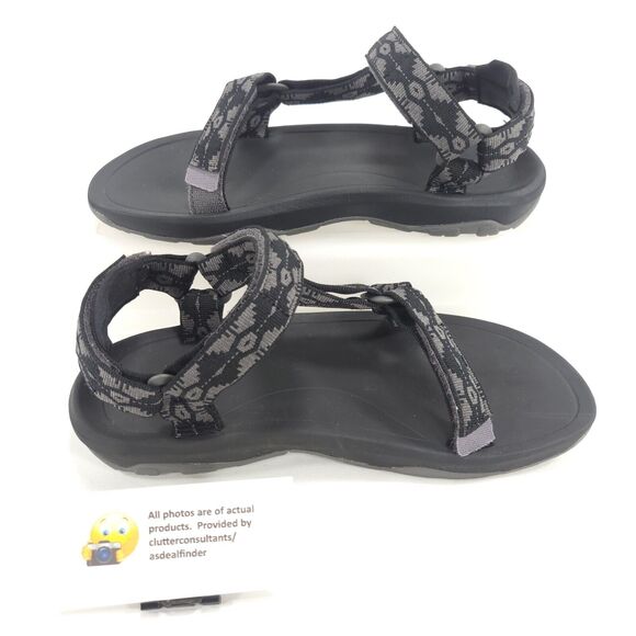 Teva Hurricane Outdoor Adjustable Sandal Youth Size 6 1019390Y Gray Black - Picture 4 of 9